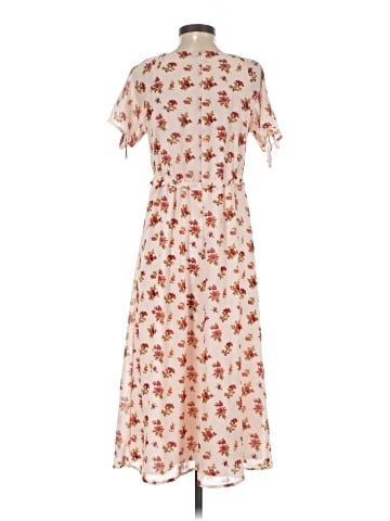Madewell Tie-Sleeve Ruffle-Waist Midi Dress in Countryside Blooms (view 2)