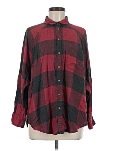 American Eagle Outfitters Long Sleeve Button-Down Shirt (view 1)