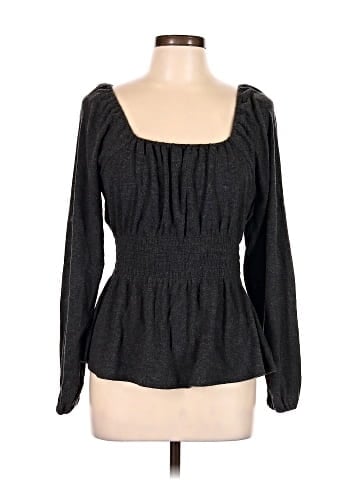 Madewell Plush Square-Neck Smocked Top (view 1)