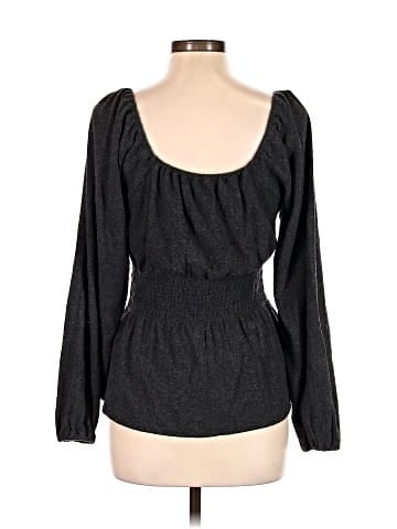 Madewell Plush Square-Neck Smocked Top (view 2)