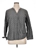 Basic Editions 100% Cotton Polka Dots Gray 3/4 Sleeve Button-Down Shirt Size XL - photo 1