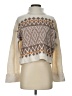 Pink Rose Chevron-herringbone Ivory Pullover Sweater Size XS - photo 1