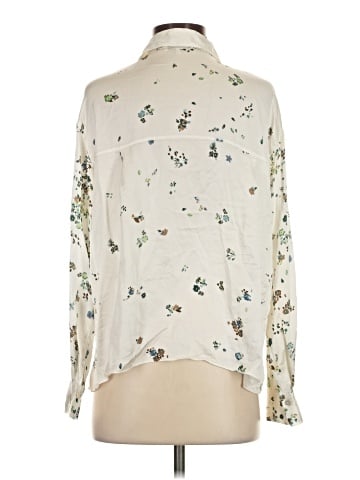 Vince. Long Sleeve Silk Top (view 2)