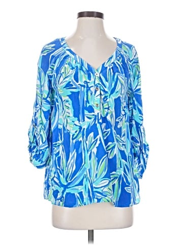 Lilly Pulitzer 3/4 Sleeve Silk Top (view 1)