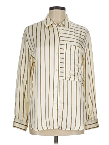 Rails Long Sleeve Silk Top (view 1)