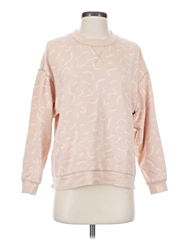 Madewell Double-Crewneck Sweatshirt in Bold Squiggles (view 1)