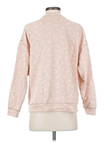 Madewell Double-Crewneck Sweatshirt in Bold Squiggles (view 2)