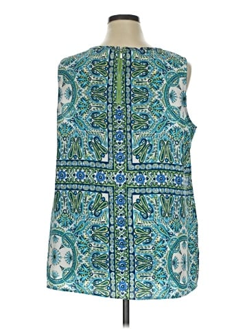 Rose + Olive Sleeveless Blouse (view 2)