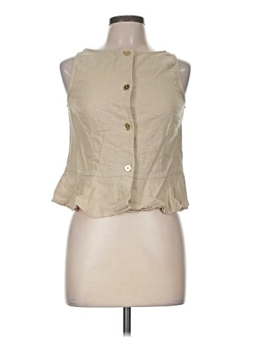 MICHAEL Michael Kors Sleeveless Button-Down Shirt (view 1)