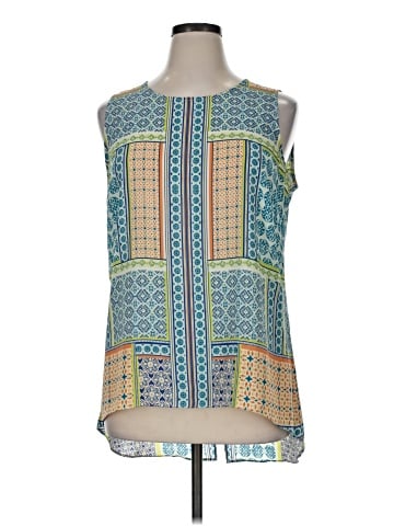 Rose + Olive Sleeveless Blouse (view 1)