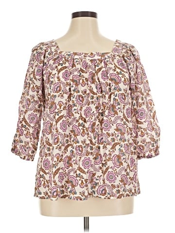 Chaps 3/4 Sleeve Blouse (view 1)