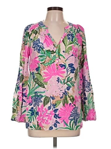 Lilly Pulitzer Long Sleeve Silk Top (view 1)