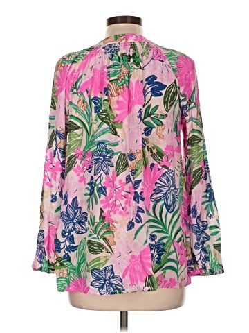 Lilly Pulitzer Long Sleeve Silk Top (view 2)