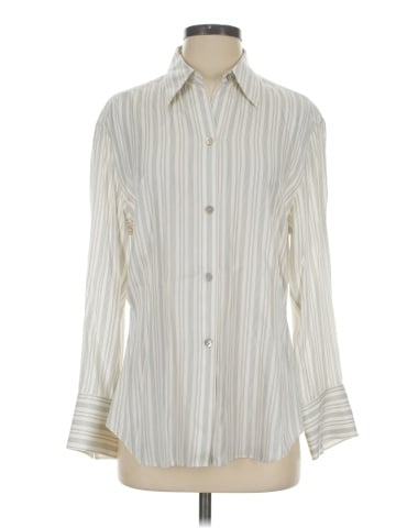 Vince. Long Sleeve Silk Top (view 1)