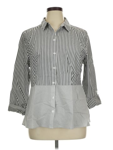 Chico's 3/4 Sleeve Button-Down Shirt (view 1)