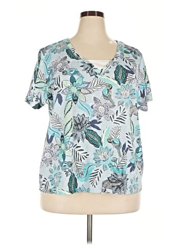 Basic Editions Short Sleeve Blouse (view 1)