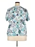 Basic Editions Teal Short Sleeve Blouse Size 2X - photo 2