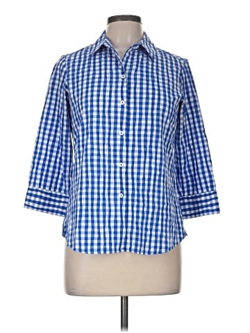 Foxcroft 3/4 Sleeve Button-Down Shirt (view 1)