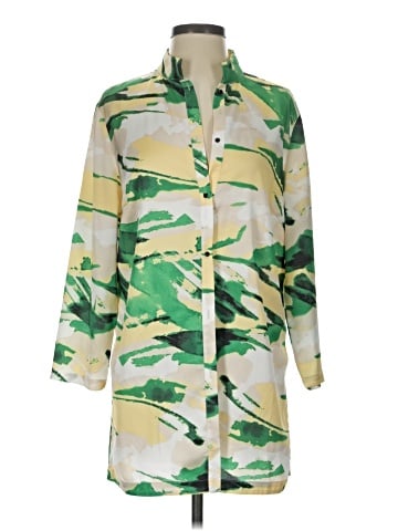 misook 3/4 Sleeve Button-Down Shirt (view 1)
