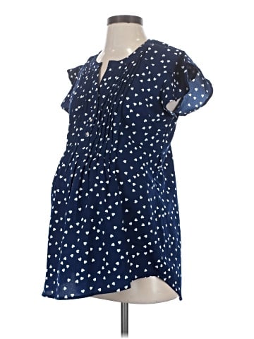 Times Two Maternity Short Sleeve Blouse (view 1)