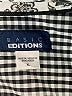 Basic Editions Houndstooth Black 3/4 Sleeve Button-Down Shirt Size XL - photo 7