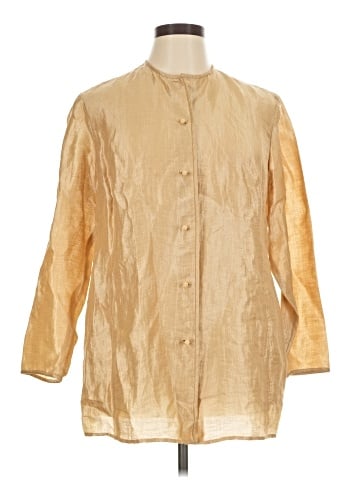 Dana Buchman 3/4 Sleeve Button-Down Shirt (view 1)
