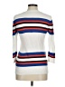 Halogen Stripes White Pullover Sweater Size M - photo 2