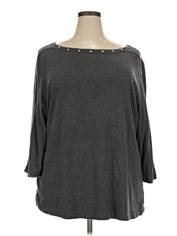 Karen Scott 3/4 Sleeve Top (view 1)