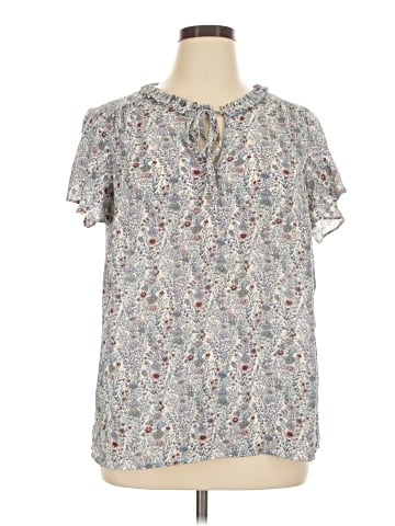 Rose + Olive Short Sleeve Blouse (view 1)