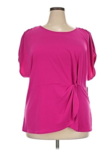 INC International Concepts Short Sleeve Blouse (view 1)