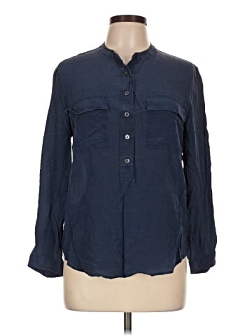 Banana Republic Factory Store Long Sleeve Silk Top (view 1)