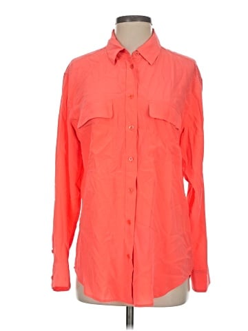 Equipment Long Sleeve Silk Top (view 1)