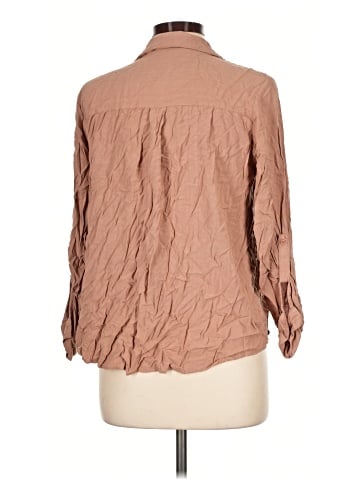 Pink Rose 3/4 Sleeve Button-Down Shirt (view 2)