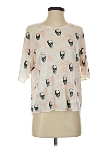 Skull Cashmere Short Sleeve Turtleneck (view 1)