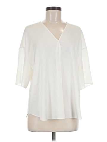 Vince. 3/4 Sleeve Silk Top (view 1)