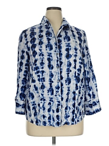 Chico's 3/4 Sleeve Button-Down Shirt (view 1)