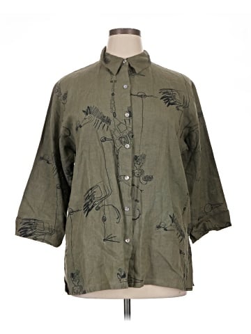 Chico's 3/4 Sleeve Button-Down Shirt (view 1)