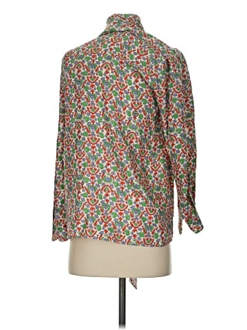 Tory Burch Long Sleeve Silk Top (view 2)