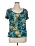 Ruby Rd. Teal Short Sleeve Top Size XL - photo 1