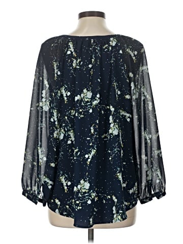 Kaari Blue 3/4 Sleeve Blouse (view 2)