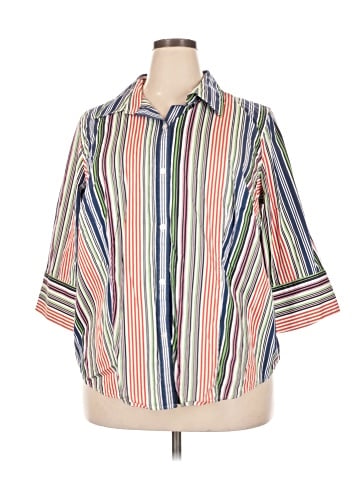 Talbots 3/4 Sleeve Button-Down Shirt (view 1)