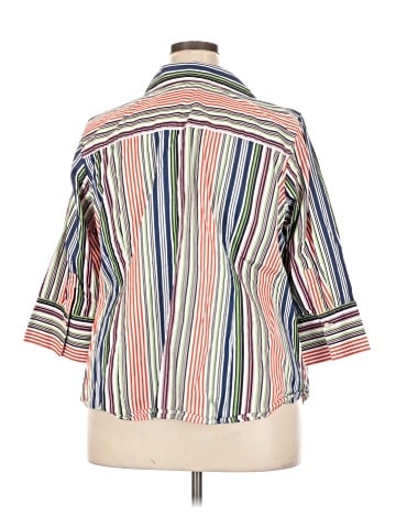 Talbots 3/4 Sleeve Button-Down Shirt (view 2)