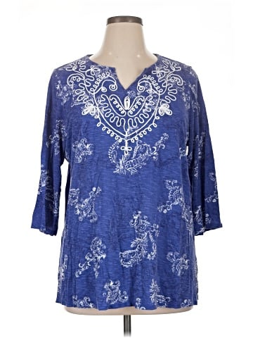 Croft & Barrow 3/4 Sleeve Blouse (view 1)