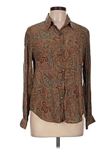 Evan Picone Long Sleeve Silk Top (view 1)