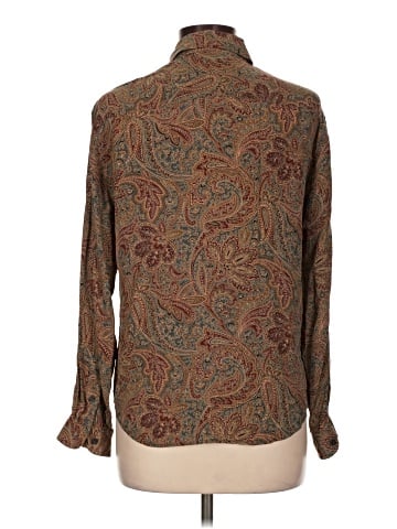 Evan Picone Long Sleeve Silk Top (view 2)