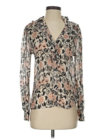Paige Long Sleeve Silk Top (view 1)