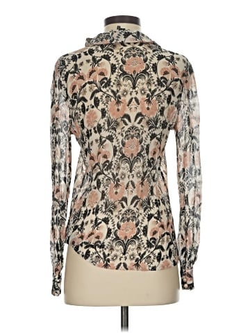 Paige Long Sleeve Silk Top (view 2)