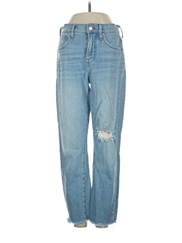 Madewell The Petite Perfect Vintage Jean in Coney Wash: Destroyed Edition (view 1)