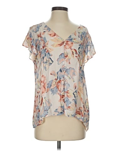 Joie Short Sleeve Silk Top (view 1)