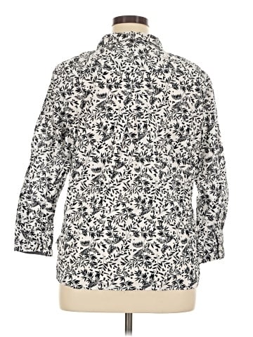 Tommy Hilfiger 3/4 Sleeve Button-Down Shirt (view 2)